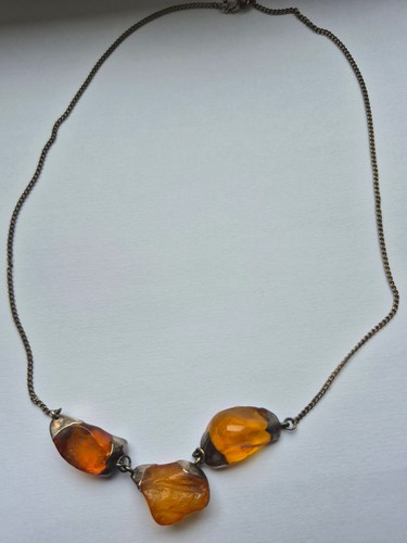 Vintage polish silver amber - polish,