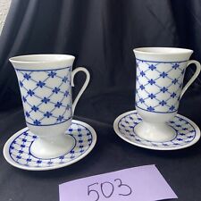 2 Kakao Becher mit Untertasse