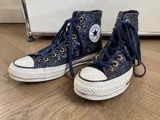 Converse Chucks Hi Glitter Glitzer blau marine Gr. 38 UK 5,5 top Zustand