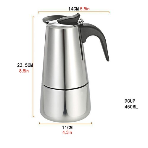 Edelstahl espressomaker - edelstahl,