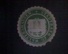 Siegelmarke Stadtrath  zu Waltershausen  