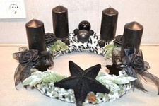 Adventskranz Fellkranz schwarz