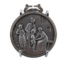 🏡 Antike Zinn-Wandplatte