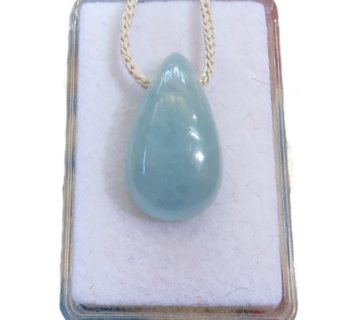 Aquamarin cabochon anhänger - aquamarin,