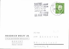 (Y3866) Postkarte Friedrich Wolff Jr., Fleischereibedarf, Rheydt 1960