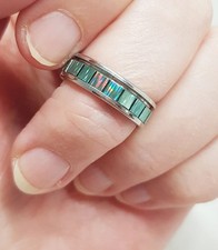 Edelstahl/Perlmutt Ring
