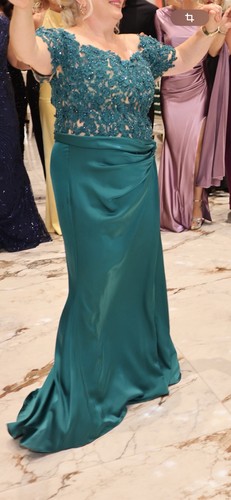 Damen abendkleid lang petrol - damen,