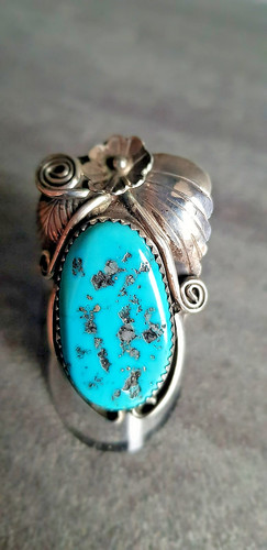 Großer solider silber ring - -,