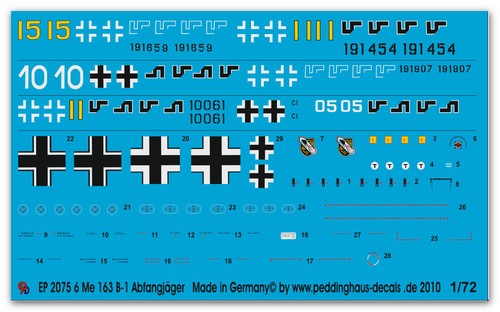Decals für me 163 - 1/72, 6