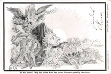 758024) AK Fürst Otto von Bismarck auf dem Sterbebett gelaufen 1898