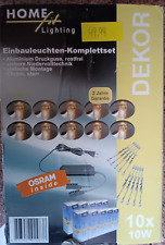 Einbaustrahler Sternenh. 10er  Komplett Set Alu polie., 10W 12V, Mini Spots (S3)