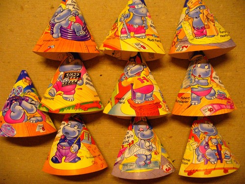Hütchen aufkleber happy hippo - aufkleber,