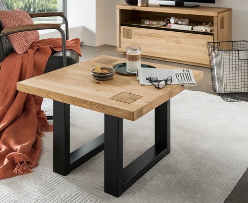 Couchtisch 70x70cm massivholz - couchtisch,