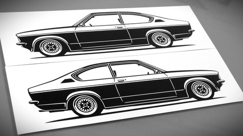 Opel kadett aufkleber - opel,