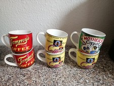 6 Stück Kaffeebecher Porzellan mit Motiv Kaffeetasse Tasse