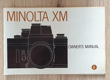 MINOLTA XM Camera OWNER`S MANUAL Instructions ENGLISH Vintage XM 407BI