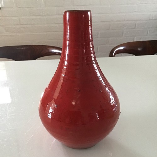 Keramik vase rot handarbeit - keramik,