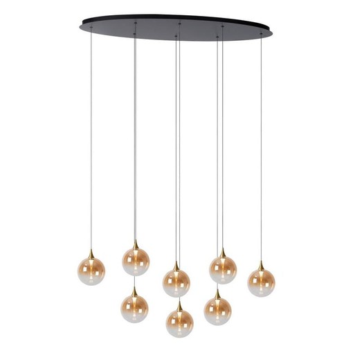 Led hängelampe glas bernstein - glas,