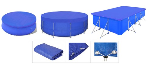 Poolabdeckung rund rechteckig - rund,