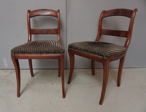 Paar biedermeier stühle holz - paar,