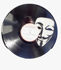 Hochwertige Vinyl LP Geschnitten Anonymous Deko Wanduhr Geschenkidee PopArt Hack