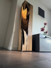 Stehleuchte Designer Lampe Leuchte Stehlampe Massivholz Eiche Balken Holzstamm