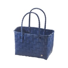 Shopper Tasche Einkaufstasche Einkaufskorb MARE XXL aus PE mit PU Henkeln Blau