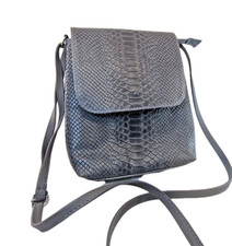 Ledertasche grau