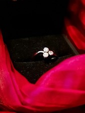 Brillant-RING mit 3 Brillanten (Diamant) ges. ca. 0,24ct - 14K/585 Weißgold 