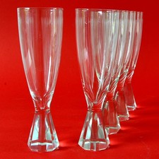 5 Sektgläser, Friedrich Kristall, 60er Jahre