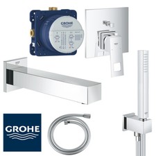 Grohe Unterputz Eurocube Wannenarmatur Set Badewanne Wanne m/o. Wanneneinlauf