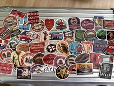 50 Vintage Hotel Aufkleber –