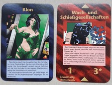 Illuminati TCG, 2 Karten (Klon, Wach- und Schießges.) guter Zustand, DEUTSCH