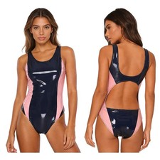 Damen Wetlook Leder Body Lack