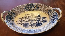 Zwiebelmuster Körbchen durchbrochen (l 22 cm) - D Czechoslovakia Porzellan