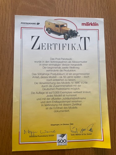 Märklin 1990 metallauto 16 - 1990,