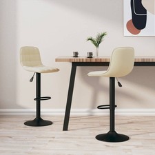 Barhocker 2 Stk. Creme Samt