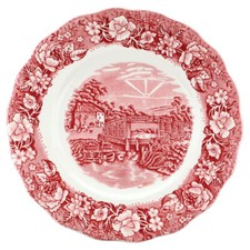 Kuchenteller Palissy Thames River Scenes rot /red