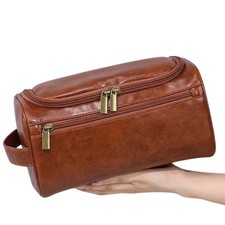 Kulturbeutel Herren Leder