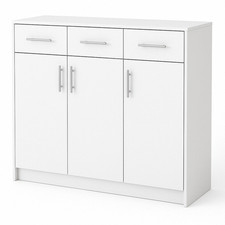 Kommode Schrank 3 Schubladen Sideboard Schlafzimmer weiss