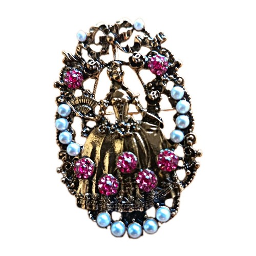 Brosche frau strass tracht - brosche,