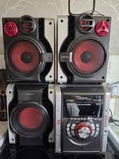 Panasonic SA-AK630 5-CD Stereoanlage & 2 Lautsprecher mit Subwoofer