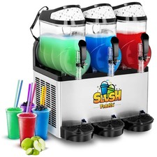 Slush Eis Maschine Slushmaschine Ice Maker Softeis Slusheis LED 3 x 12 Liter