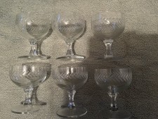 Likörgläser, Likörschwenker, Gläser, 6 Stück, DDR,