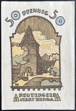 50 Pfennig  Rehna 1922 Reutergeld Gutschein Notgeld   #15.09.b*