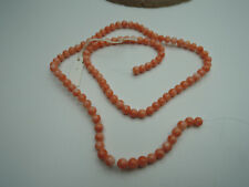Engelshautkoralle Kugeln 4 mm Strang Halskette coral necklace 178