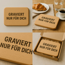 Personalisiertes Holzbrett aus Buche mit Gravur | Geschenkidee