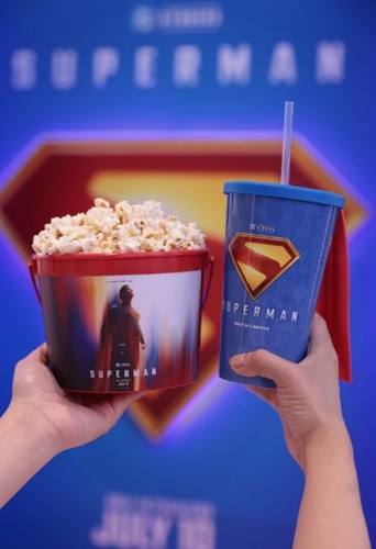 Superman tasse mit popcorn - mit,