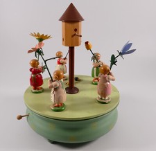 Spieluhr mit Figurenumlauf Frühling Alle Vögel sind schon da Reuge Erzgebirge