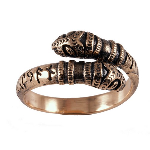 Drachenkopf wikinger ring - drachenkopf,